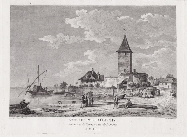 Vue du fond de la ville de Geneve, . Zurlauben,  Francois Denis NEE, Perignon (1726-1782)