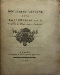 RÉGLEMENT général pour la commune de Paris.