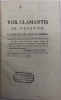 VOX clamantis in deserto.. La voix qui crie dans le désert. 