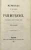 Mémoires et souvenirs d'un pair de France. ex-membre du Sénat conservateur. FABRE DE l'AUDE
