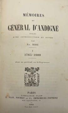 Mémoires. 1765-1857. ANDIGNÉ (d')