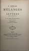 Mélanges et lettres.. Avec une introduction par M. le Comte d'Haussonville et des notices par MM. de Sacy et Cuvillier-Fleury. DOUDAN (Ximénès)
