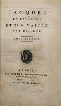 Jacques le Fataliste et son maître.. DIDEROT (Denis)