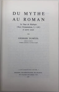 Du Mythe au roman. La saga de Hadingus (Saxo Grammaticus, I, v-viii) et autres essais