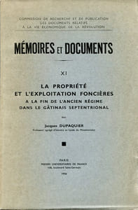 Commission de recherche et de publication des documents relatifs à la vie économique de la Révolution. La Propriété et l'exploitation foncières à la fin de l'Ancien Régime dans le Gâtinais septentrional.
