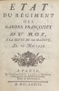 ETAT du régiment des Gardes Françaises du Roi. à la revue de Sa Majesté. Le 3 mai 1770. 
