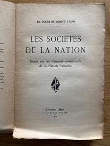 Les Sociétés de la Nation. Étude sur les éléments constitutifs de la Nation française.