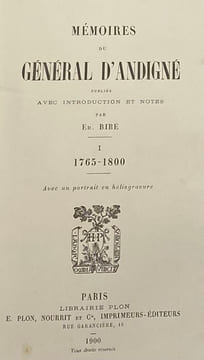 Mémoires. 1765-1857. ANDIGNÉ (d')
