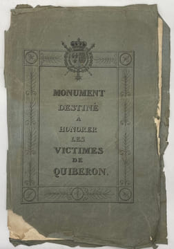 Monument destiné à honorer les victimes de Quiberon.. [CARISTIE (Augustin-Nicolas)]