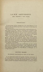 La Rue Saint-Martin (des origines à nos jours).