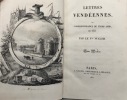 Lettres Vendéennes. ou Correspondance de trois amis en 1823. WALSH (Joseph-Alexis)