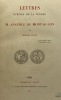 Lettres écrites de la Vendée à M. Anatole de Montaiglon.. FILLON (Benjamin)