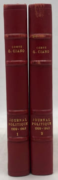 Journal politique (1939-1943). Introduction de S. Stelling-Michaud. CIANO (Galeazzo)