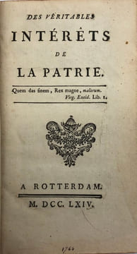Des Véritables intérêts de la patrie.. [FORGES ]