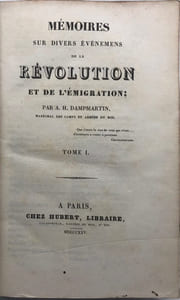 Mémoires sur divers événements de la Révolution et de l'Émigration.