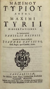 Dissertationes. Ex interpretatione Danielis Heinsii. Recensuit & notulis illustravit Joannes Davisius