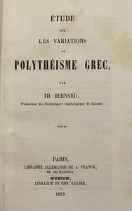 Etude sur les variations du polythéisme grec.