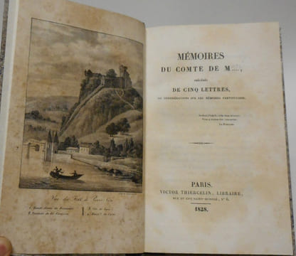 Mémoires du Comte de M.. précédés de cinq lettres, ou considérations sur les mémoires particuliers. [MORE DE PONTGIBAUD (Charles-Albert de)]