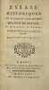 Essais historiques sur le sacre et couronnement des Rois de France. les minorités et les régences. Précédés d'un discours sur la succession à la ...