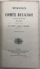 Mémoires. (1783-1815). Publiés par le comte Albert Beugnot. Deuxième édition. BEUGNOT (Comte)