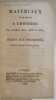 Mat&eacute;riaux pour servir &agrave; l'histoire des ann&eacute;es 1805, 1806 et 1807 ;. d&eacute;di&eacute;s aux Prussiens, par un ancien compatriote. [LOMBARD (J.-G.)]