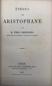 Etudes sur Aristophane.