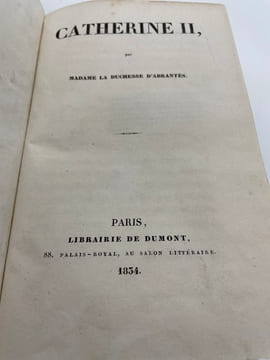 Catherine II.. ABRANTÈS (Laure Junot, duchesse d')
