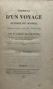 Journal d'un voyage autour du monde. pendant les années 1816, 1817, 1818 et 1819. ROQUEFEUIL (Camille de)