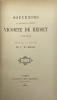 Souvenirs. 1775-1836. Publiés par son petit-fils le vicomte de Reiset. REISET (Lieutenant Général Vicomte de)
