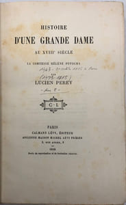 Histoire d'une grande dame au XVIIIe siècle. La comtesse Hélène Potocka. (1793-1815)