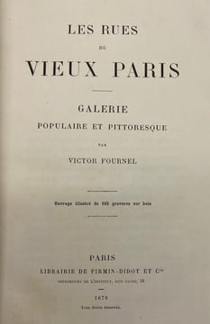 Les Rues du vieux Paris. Galerie populaire et pittoresque. FOURNEL (Victor)