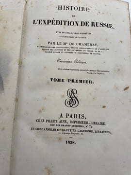 Histoire de l'expédition de Russie. 3e édition. CHAMBRAY (Georges de)