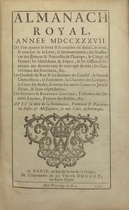 ALMANACH Royal, année 1737.