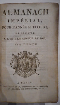 ALMANACH Impérial, pour l'année 1811. présenté à S. M. l'Empereur et Roi par Testu