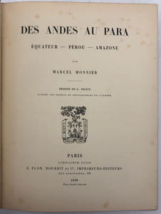 Des Andes au Para. Equateur - Pérou - Amazone.