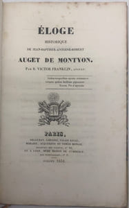 Éloge historique de Jean-Baptiste-Antoine-Robert Auget de Montyon.