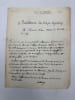 Le Pr&eacute;sident du Corps l&eacute;gislatif. &agrave; Monsieur Blanc, maire de la ville de Gap. [MANUSCRIT - GAP] [FONTANES (Jean-Pierre-Louis de)]
