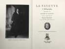 La Fayette. A bibliography. With a foreword by Brand Whitlock (..).. JACKSON (Stuart Wells)