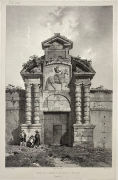 Grande porte du château de Lesdiguières. à Vinzimille [Vizille], Dauphiné. [HAUTES-ALPES] DAUZATS (Adrien)