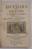 Les Devoirs des Grands. Par Monseigneur le Prince de Conty. Avec son testament. BOURBON-CONTI (Armand de)