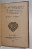 Remonstrance faite à Monsieur d'Espernon. entrant en l'église cathédrale de Rouen, le 3 de may 1588. Par le Pénitentier dudit lieu. [DADRE (Jean)]