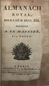 ALMANACH Royal, pour l'an 1819.