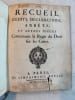 Recueil d'&eacute;dits, d&eacute;clarations, arr&ecirc;ts, et autres pi&egrave;ces concernant la r&eacute;gie du droit sur les cartes.. [CARTES &Agrave; JOUER] 