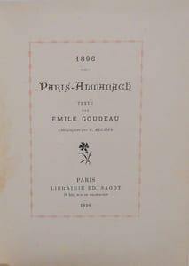 Paris-almanach, 1896. Lithographies par G. Meunier