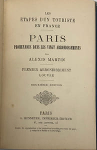 Les Étapes d'un touriste en France. Paris, promenades dans les vingt arrondissements. Deuxième [- troisième] édition