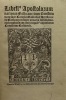 Libell[us] Apostolorum / nationis Gallicane :. cum Constitu- / tione sacri Concilij Basilien[sis] et arresto cu- / rie Parlamenti super annatis no[n] ...