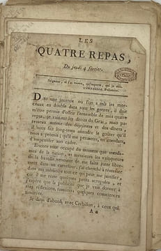 Le Déjeuner du [], ou La Vérité à bon marché. [Avec :] Le Dîner du [], ou La Vérité en riant. [MIRABEAU (André-Boniface-Louis Riqueti de)].