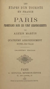 Les Étapes d'un touriste en France. Paris. Promenades dans les vingt arrondissements. Quatrième arrondissement. Hôtel-de-Ville. Troisième édition