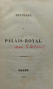 Histoire du Palais-Royal.