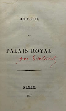 Histoire du Palais-Royal.. [VATOUT (Jean)].